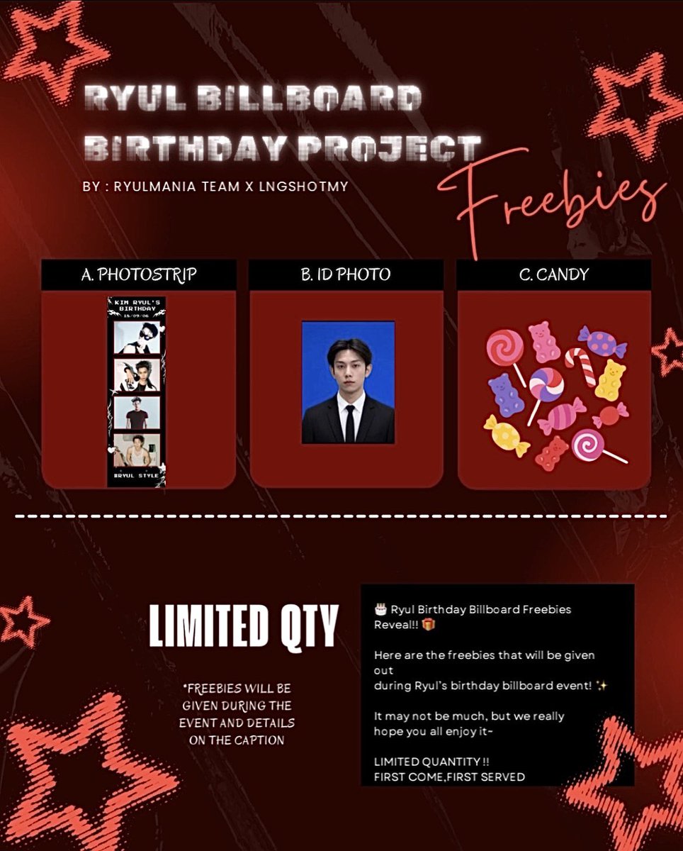 LNGSHOTMY's tweet photo. 𝓦𝓔 𝓜𝓐𝓓𝓔 𝓐 𝓑𝓐𝓝𝓖𝓔𝓡 𝓡𝓨𝓤𝓛 𝓢𝓣𝓨𝓛𝓔❤️🔥✨🔥🇲🇾
D-1 TILL RYUL BILLBOARD!!! 😭❤️🔥❤️🔥
FINALLY THE TIME IS COMINGGGG !!ONE MORE DAY TILL WE SEE OUR #RYULSTYLE ON THE BILLBOARD!! ❤️🔥
AND AS PROMISED… 👀
FREEBIES REVEAL!!! 🎁❤️🔥
#RYULBILLBOARDMY
#RYULSTYLEINKL https://t.co/ysyQw6y2Ej