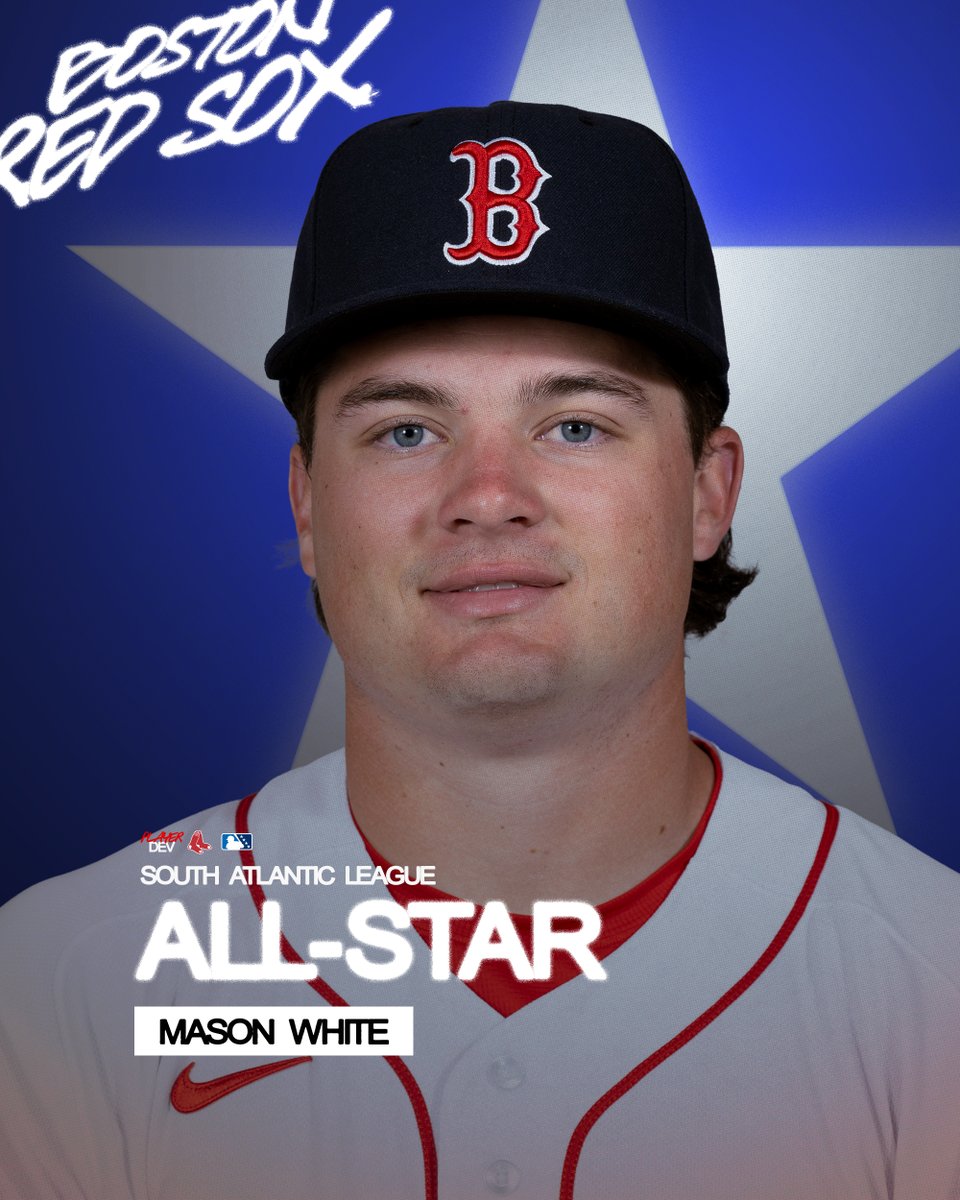 RedSoxPlayerDev's tweet photo. Mason White was named to the South Atlantic League All-Star team! ⭐️ https://t.co/PxIFiZsSKu