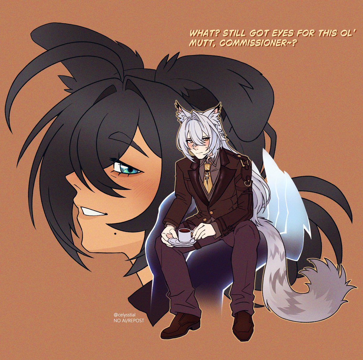 celysstial's tweet photo. 🗡️ 🔍 | zzz oc x canon
more Tilly and Severian! i’ll use these emojis for them for now :) i like to think the commissioner never gets much better at hiding his soft spots~
#zzzero #zzzoc #zzzerooc https://t.co/g0GV2GyKGF