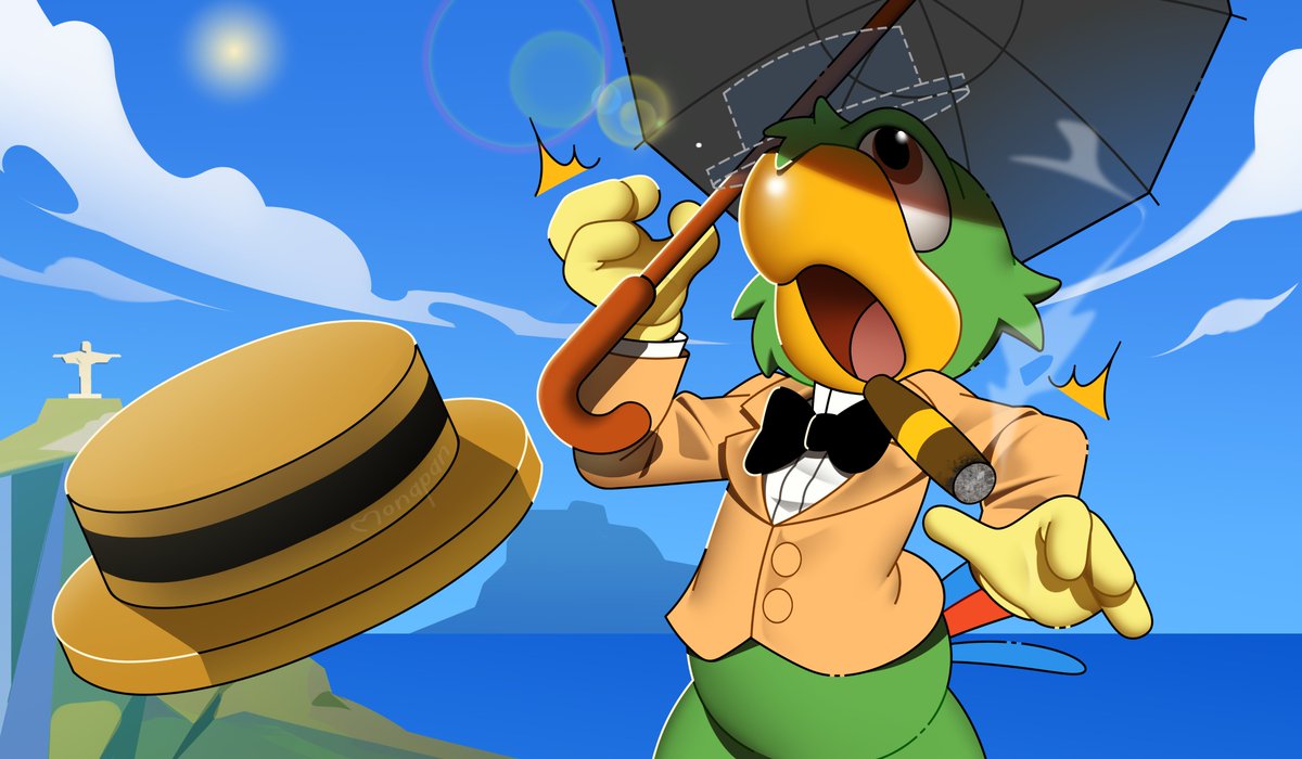 M0NAPAN_'s tweet photo. José Carioca for a friend! 🇧🇷 #fanart https://t.co/gf5kUgDkNr