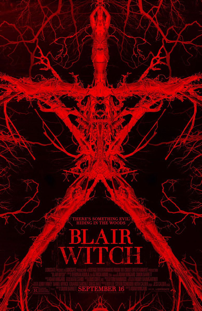 FilmNewsNos's tweet photo. 🎬MOVIE HISTORY: 10 years ago today, September 16, 2016, the movie ‘Blair Witch’ opened in theaters!
#JamesAllenMcCune #CallieHernandez #BrandonScott #CorbinReid #ValorieCurry #WesRobinson #AdamWingard https://t.co/dtlvywJPgS
