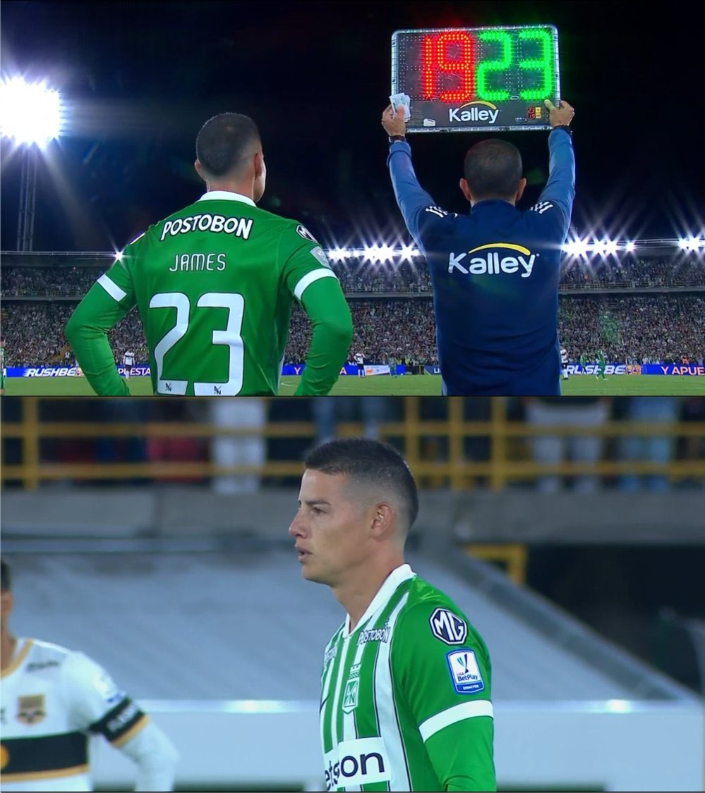 And_resjimenez's tweet photo. Atlético Nacional 💚 James David Rodríguez Rubio 2️⃣3️⃣

Destinados a estar juntos 🤝⚽️ https://t.co/sghesCeYVd