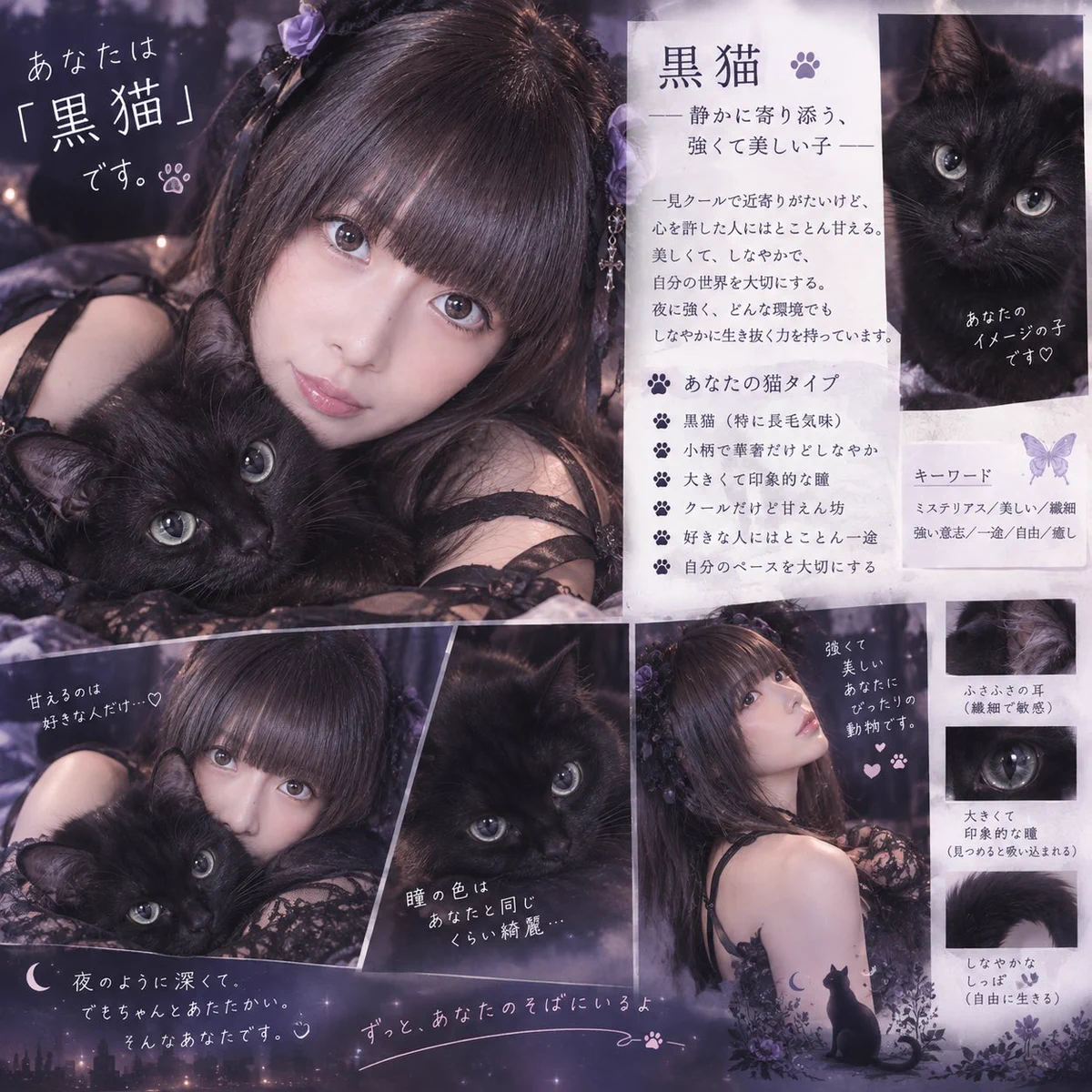 揺れる蝶とくろねこちゃん HSY2SURacAAQOaU?format=webp&
