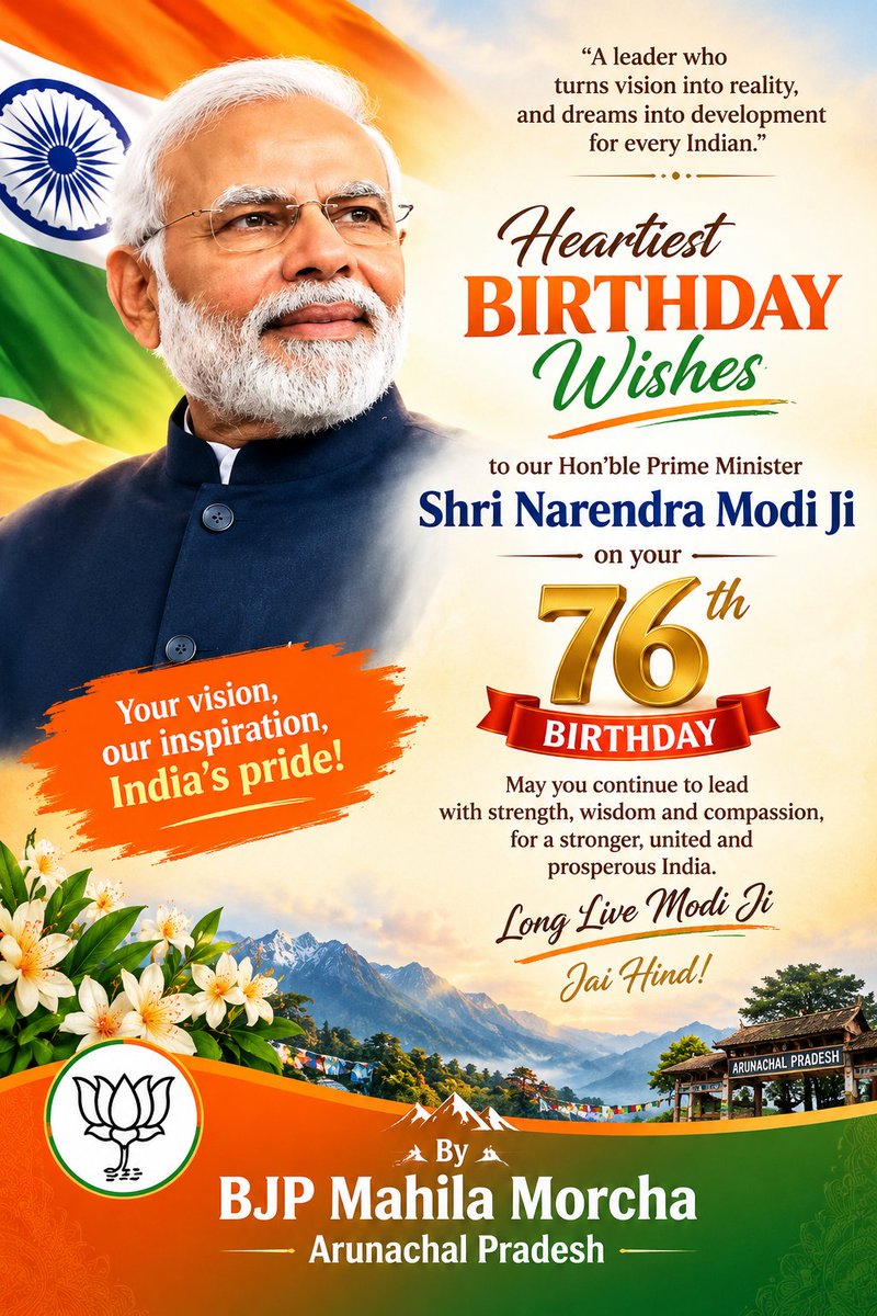 bjpmma12345's tweet photo. #sevasangkalpabhiyan2026 
#25yearsofpublicservice 
#happybirthdaymodiji https://t.co/aqq7AAAd6Y