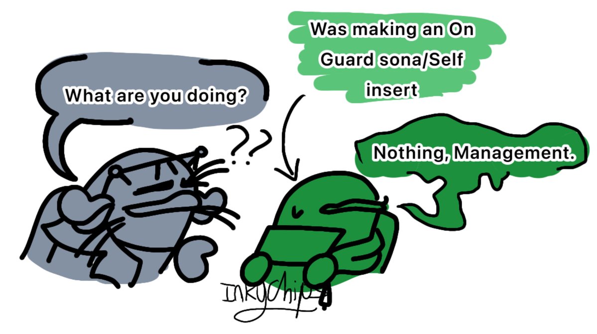 InkyChip's tweet photo. Redesigned my Operator and Management + a random Operator HC I randomly thought of. #amongusstory #amongusstoryonguard #amongusonguard https://t.co/HnxlgpsXWb