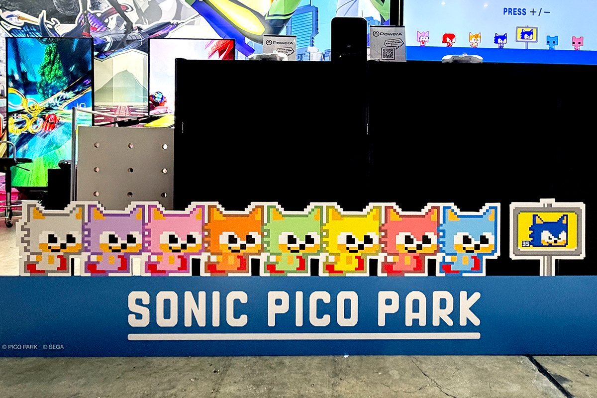sonicparadise's tweet photo. ¡Imágenes de la sección de Sonic en el stand de SEGA del Tokyo Game Show 2026, que empieza hoy mismo! https://t.co/WNdrybSDaX