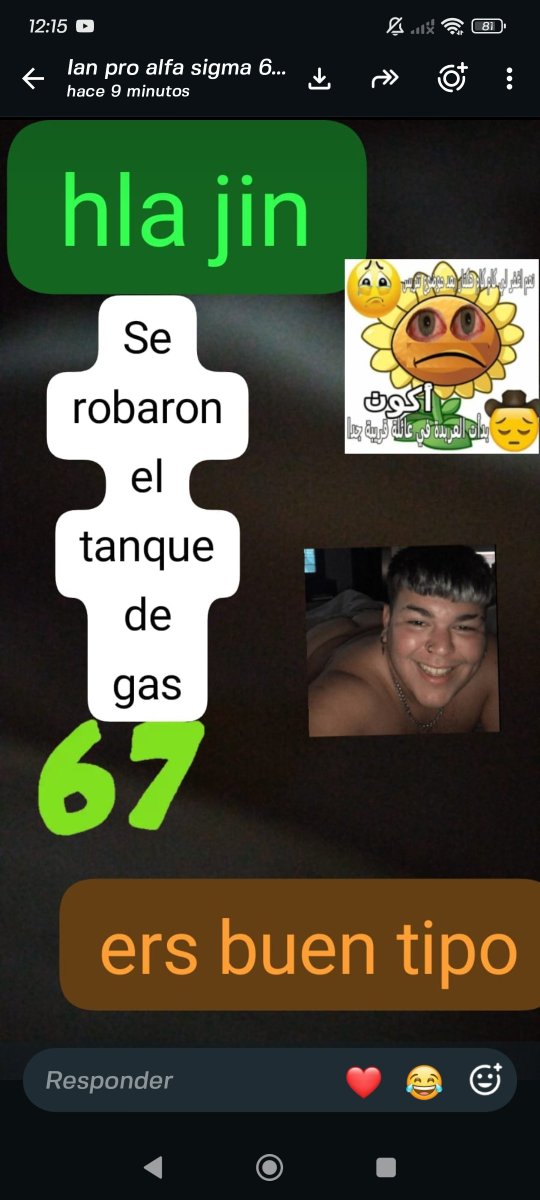 c4ssette24's tweet photo. Hola Jin
Se
robaron 
el
tanque
de 
gas 
67
ers buen tipo
Amigo volve, los niños te extrañan https://t.co/OqN0vDVJIy
