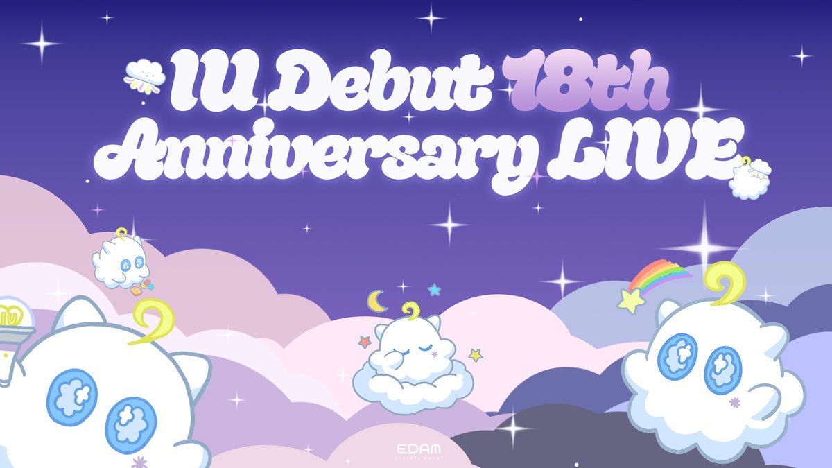 _IUofficial's tweet photo. [📢]

2026 IU Debut 18th Anniversary LIVE💜

To celebrate IU’s 18th debut anniversary,
IU has prepared a cozy night just for us 🌙

📅 Sep 18, 2026 (FRI) 09:18 PM (KST)
☁️ Eligibility: Members of IU Official Fanclub <UAENA> 9th Generation
🔗 Berriz IU Community LIVE Board
💌 Corner Participation : https://t.co/7cfzeJxH3X

#아이유 #IU
#IU_18th_Anniversary