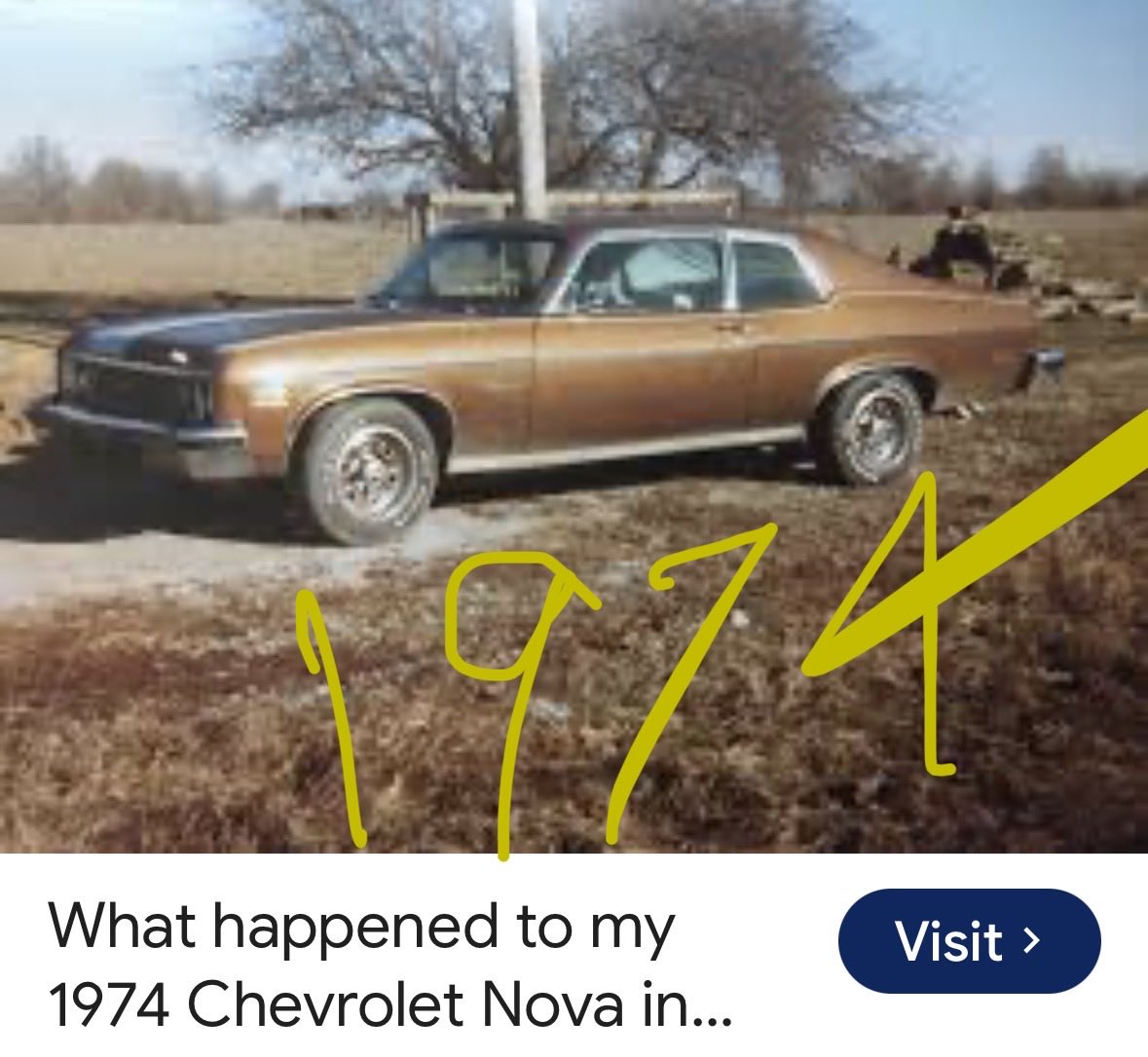 EmilyMH1973's tweet photo. @DeloreanG724 @Freya_433 1974 Chevy Nova https://t.co/DMQKaA0Xye
