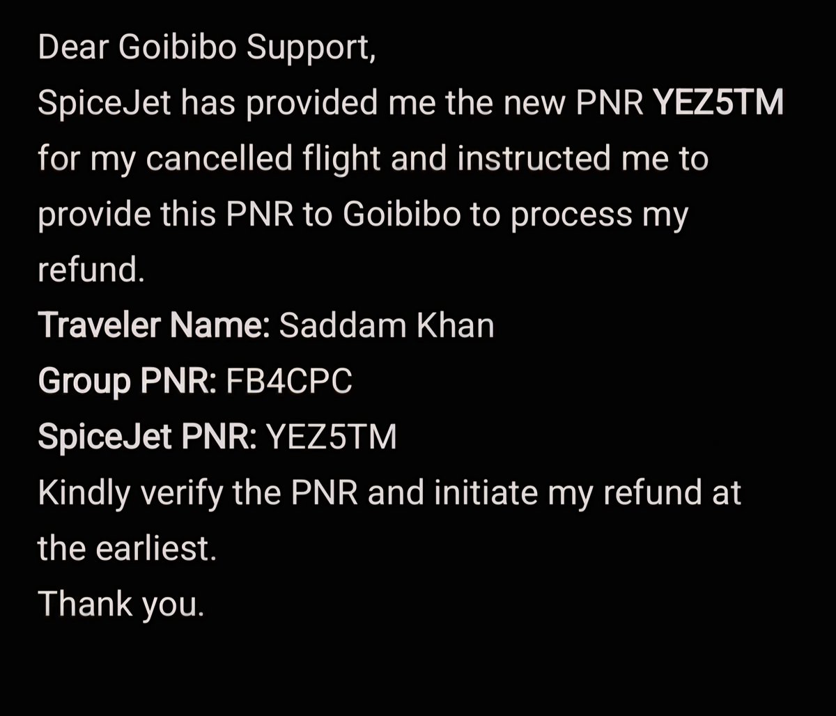 iam_FK_'s tweet photo. @goibibo My SpiceJet flight was cancelled, and  provided me a new PNR YEZ5TM and instructed me to share it with Goibibo for processing the refund.

However, Goibibo has now informed me that no refund is applicable.
@flyspicejet. @Goibibo_Support  @Skyscanner @BandBajaateRaho https://t.co/7IZSvlV8zv