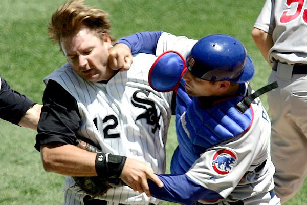 Chriskeyboards's tweet photo. @SamNia126171 @notmannyacta12 @whitesox Yeah, it takes real men to team up and beat up and umpire.  Those are real cowards.  Between Robin Ventura, Tim Anderson, and AJ Pierzynski, no team has gotten their rear handed to them in real fights that the wimpy White Sox. https://t.co/gSWyJPjUKp