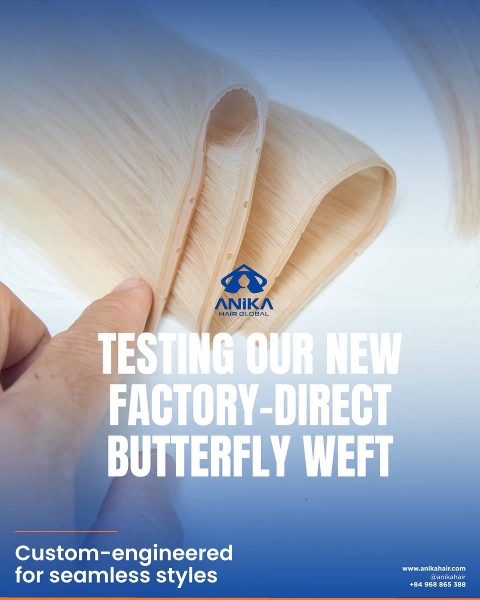 danielpsylove's tweet photo. 🦋 Butterfly Weft – Invisible Comfort, Flawless Volume
Meet the extension your clients will keep coming back for. ✨
Our Butterfly Weft is designed to combine the best features of hand-tied and machine wefts. The ultra-thin, flexible seam lies flat https://t.co/mBPxHArrN0