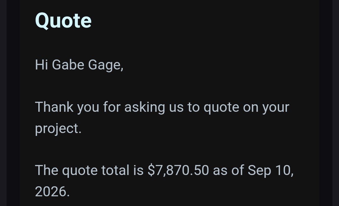 nova_gage51239's tweet photo. Since you all don't believe I'm telling the truth and are being total dickfucks, here's proof of the original quote for the ramp. https://t.co/dZcRuWs2rT