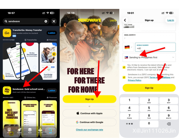 Sendwave 启动与手机号注册