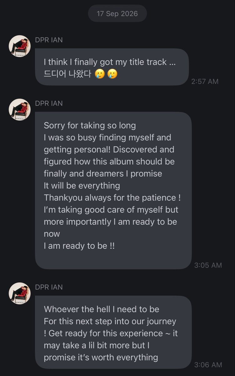 lilithminyoongi's tweet photo. 💌DPR Ian 260917 FROMM update 

“i think i finally got my title track… it’s finally here” https://t.co/ZbV85Jb2dT