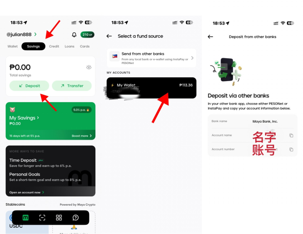 Maya 收款账户信息提取