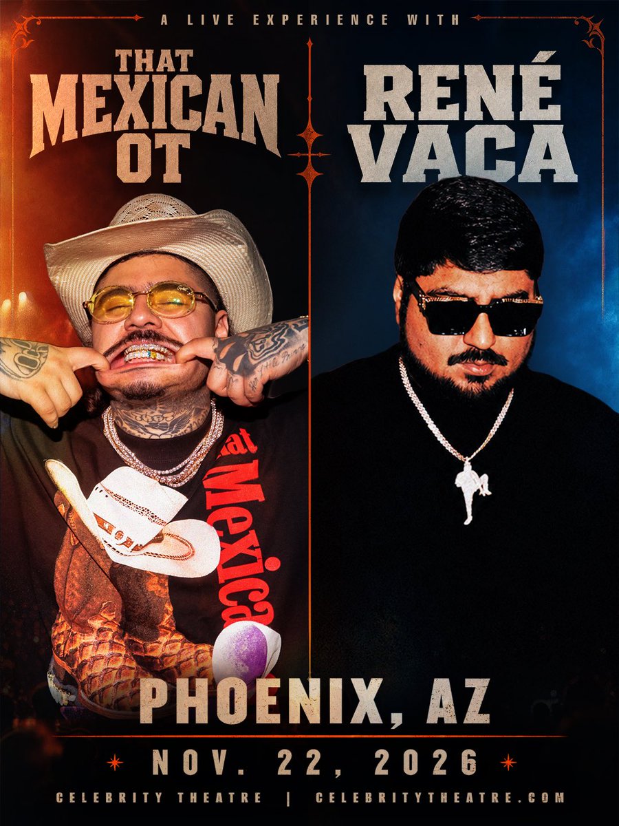 MercedezUAZ's tweet photo. Something a little different from me but the results gon be the same... We gon kick it at The Celebrity Theatre with @renevacacomedy and @ThatMexicanOT_!!! Tickets are available at https://t.co/nBNdJf9O5P https://t.co/Jd9FX5qsez