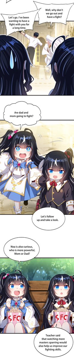 lolobun_mk's tweet photo. “So who’s actually the stronger one—Mom or Dad?”
The girls just sat there with popcorn, watching the two of them go all out.😋

#manga #ShutupEvilDragon https://t.co/2ZThcj8Rqx
