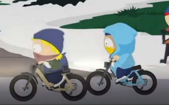 SP_SaRadayo's tweet photo. honestly more than anything else is

Tweek's outfit is so Craig coded!!! that driving me insane lolol,,, and they're even riding bikes together,,, 

I'm going to die happily right here lovely couple https://t.co/6pSpwAxexx