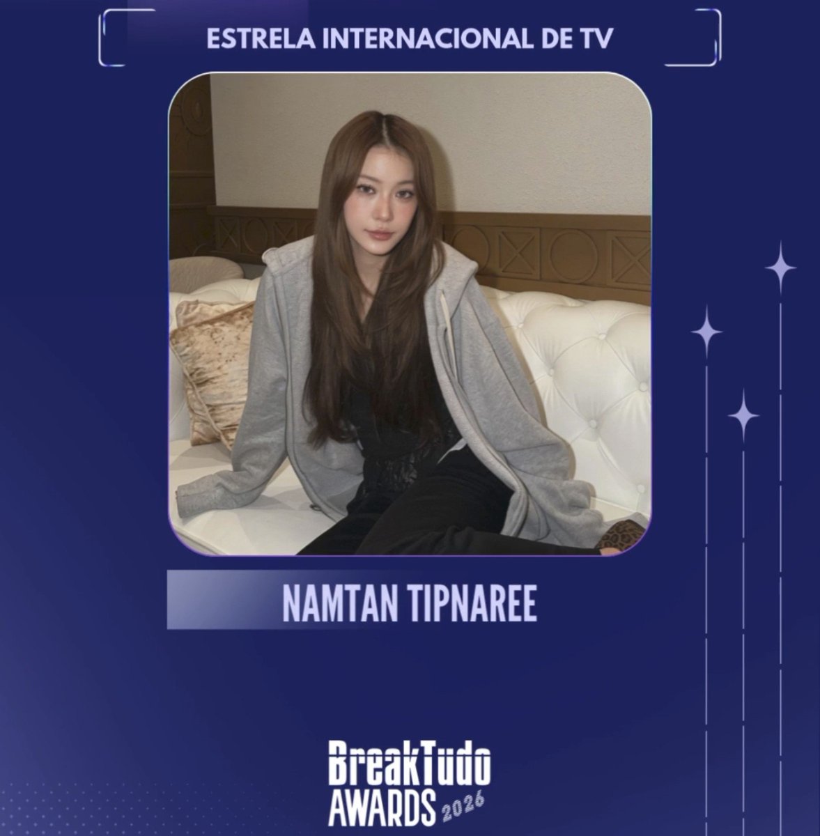 TpopStandby's tweet photo. #NamtanTipnaree (@NamtanTipnaree) มีชื่อเข้าชิงรางวัล สาขา Estrela Internacional de TV (ดาราโทรทัศน์ระดับนานาชาติ) จากเวทีประกาศรางวัล @breaktudoawards

โหวตได้ตั้งแต่���ันนี้ ถึง 17 ตุลาคม
https://t.co/GIpG4PUD4I

#BreakTudoAwards https://t.co/YJxjaWFAr4