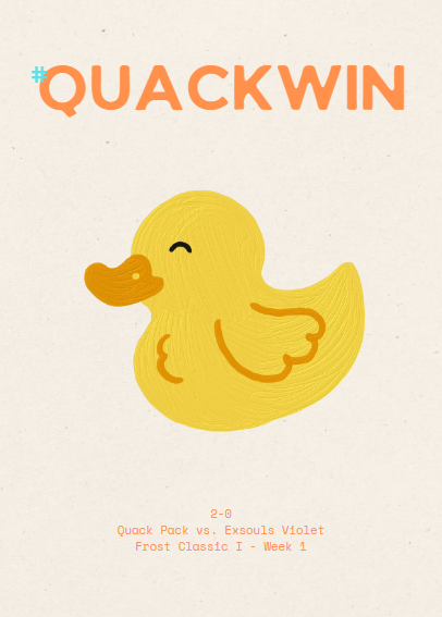 QuackPackVLR's tweet photo. 2-0 @ExsoulsEsports Violet
#QUACKWIN 🐣 https://t.co/ONmIl8SICQ