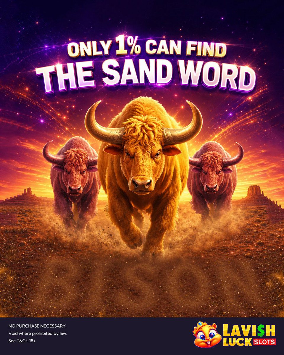 lavishluckgame's tweet photo. Ready for a wild challenge? ๐ต
Wait! I can't see...the wind just blew the sand into a secret message. There is a hidden word in the dirt! ๐โจ
Find it and tell us in the comments with your ID! Maybe you're the lucky one. ๐
#LavishLuckCasino #Giveaway #HiddenWord #Lucksters #WildAdventure