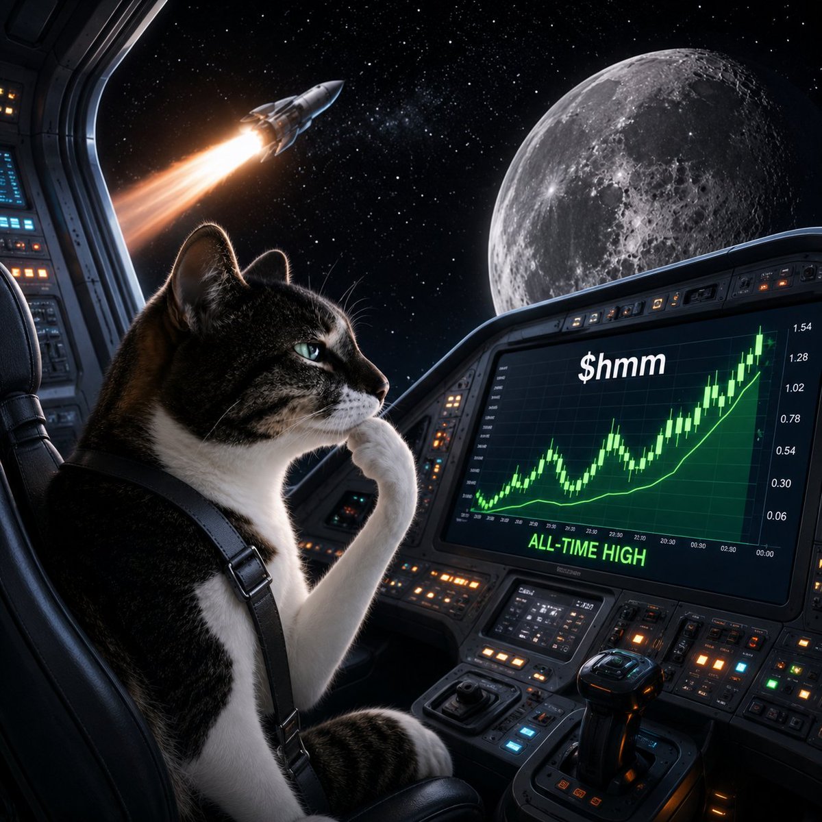 FinesseKayj's tweet photo. $HMM is waking up again and still thinking 🤔🐈

Momentum building. Volume flowing. The cat is thinking bigger.

New ATH around the corner and $HMM has unfinished business up there. 📈

New ATH next? HMM… wouldn’t bet against the cat. 🐱

$HMM @thinkingcatRH 🚀 https://t.co/8FofiGgwt6