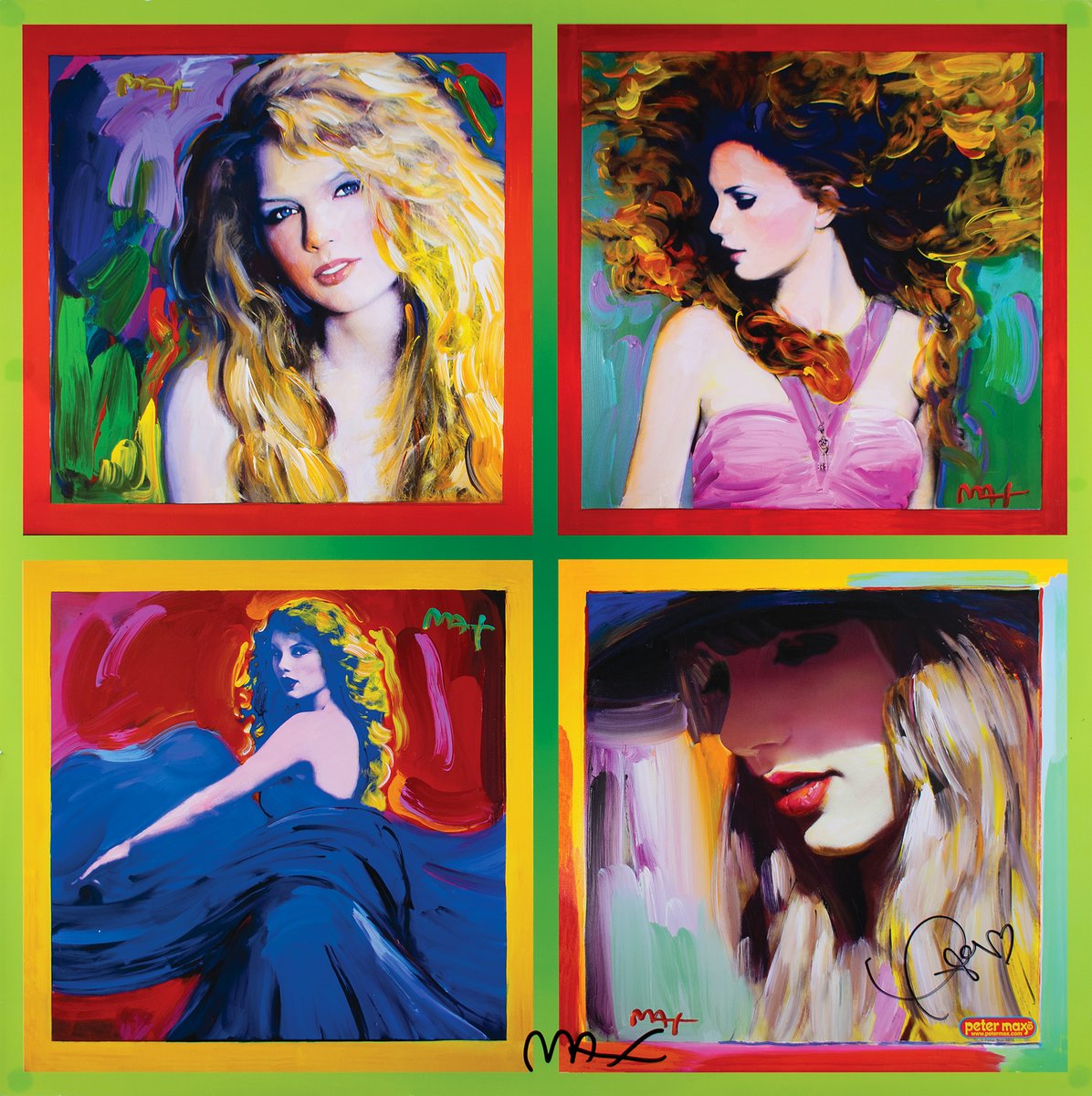 BTTG161's tweet photo. I don't know many modern artists, but thanks to art auctions on cruises, I learned of Peter Max.
In 2010, he painted #TaylorSwift's albums. I really wish I could've gotten a signed print.
In 2011, @CruiseNorwegian revealed he'd paint the Breakaway’s hull artwork.
#RIPPeterMax https://t.co/jxvqUo8rf0