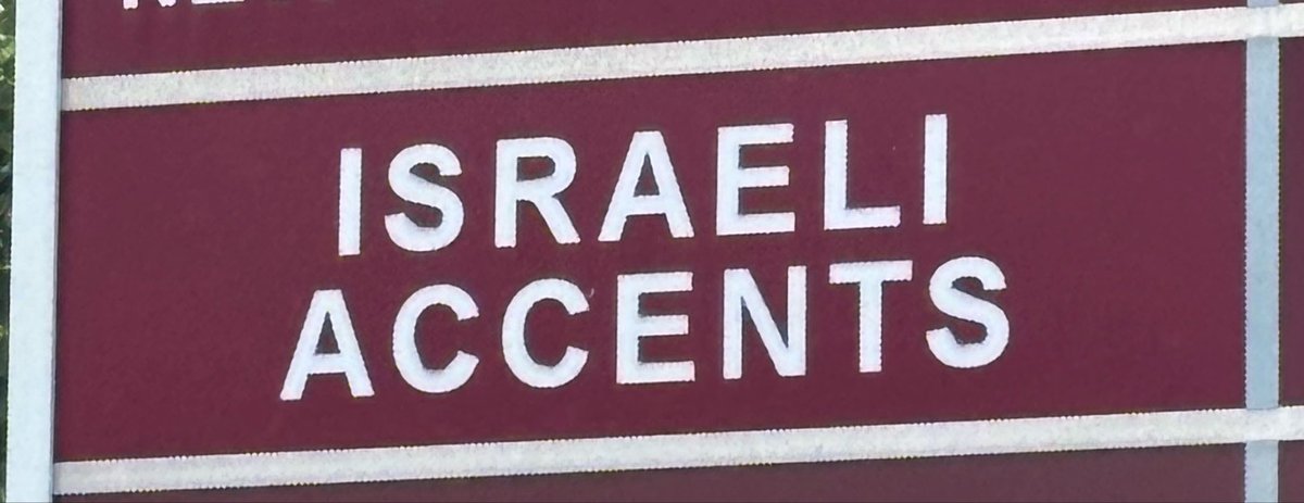 emiilybeaver's tweet photo. Ya’ll need anything from the Israeli accent store?? https://t.co/s8IPzXMCjc