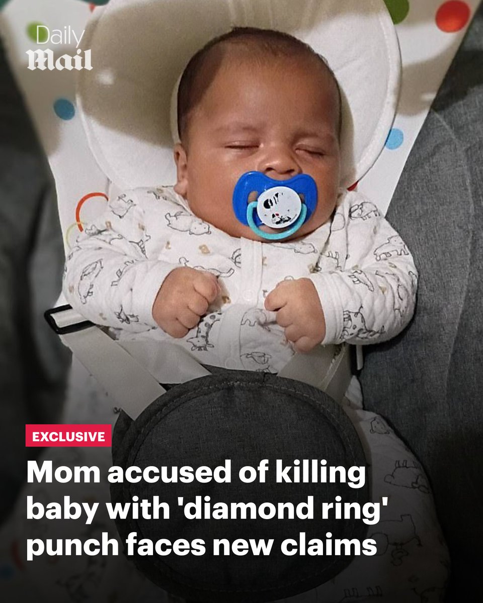 Daily_MailUS's tweet photo. A Florida nurse accused of punching her three-month-old so hard that she crushed his skull with her diamond ring has faced allegations of violence before, the Daily Mail can reveal. 🔗 https://t.co/2huaTtZtpX https://t.co/K2B9b9eBYW