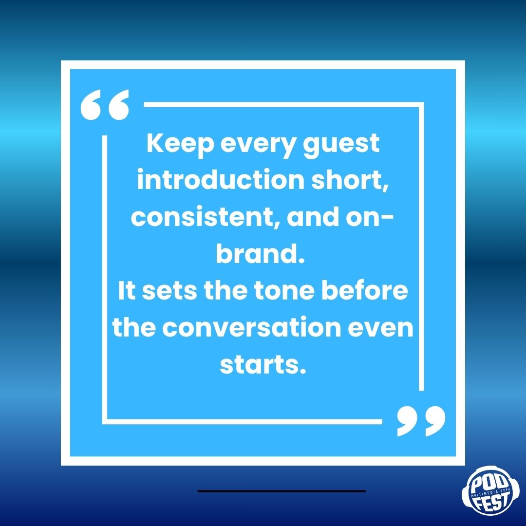 podfestexpo's tweet photo. What’s your standard guest intro formula?

Comment below! https://t.co/ugFtTzowVH