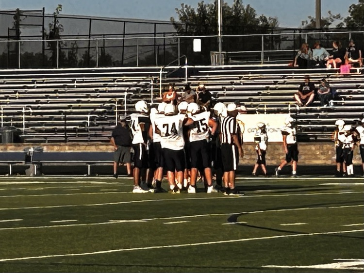 CMSGoBlue's tweet photo. Another W for the CMS football team. Go big blue! 💙💛 https://t.co/0Qu0ck0kkU