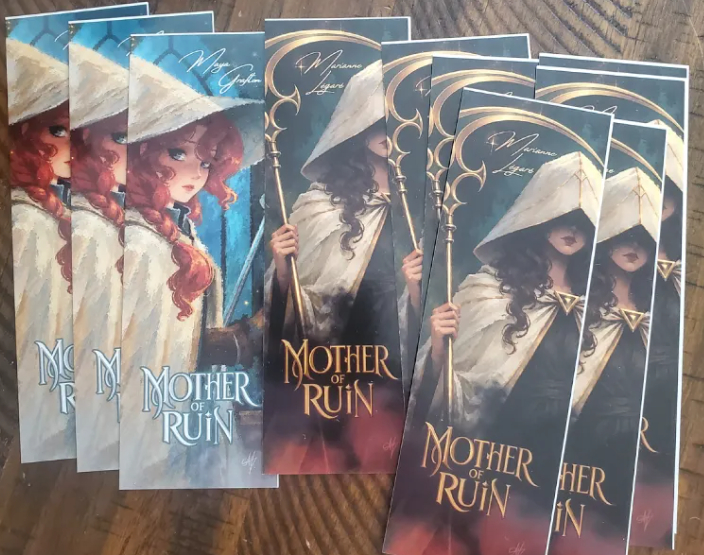 TheMotherOfRuin's tweet photo. As a reminder for anyone in the #Phoenix metro area, I'm going to be doing an Author Signing Event for #MotherOfRuin this Saturday, 9/19 from 12-4pm at the Desert Ridge #BarnesandNoble . Please stop on by! First 200 visitors get a free gift in the form of custom bookmarks! #WritingCommmunity
