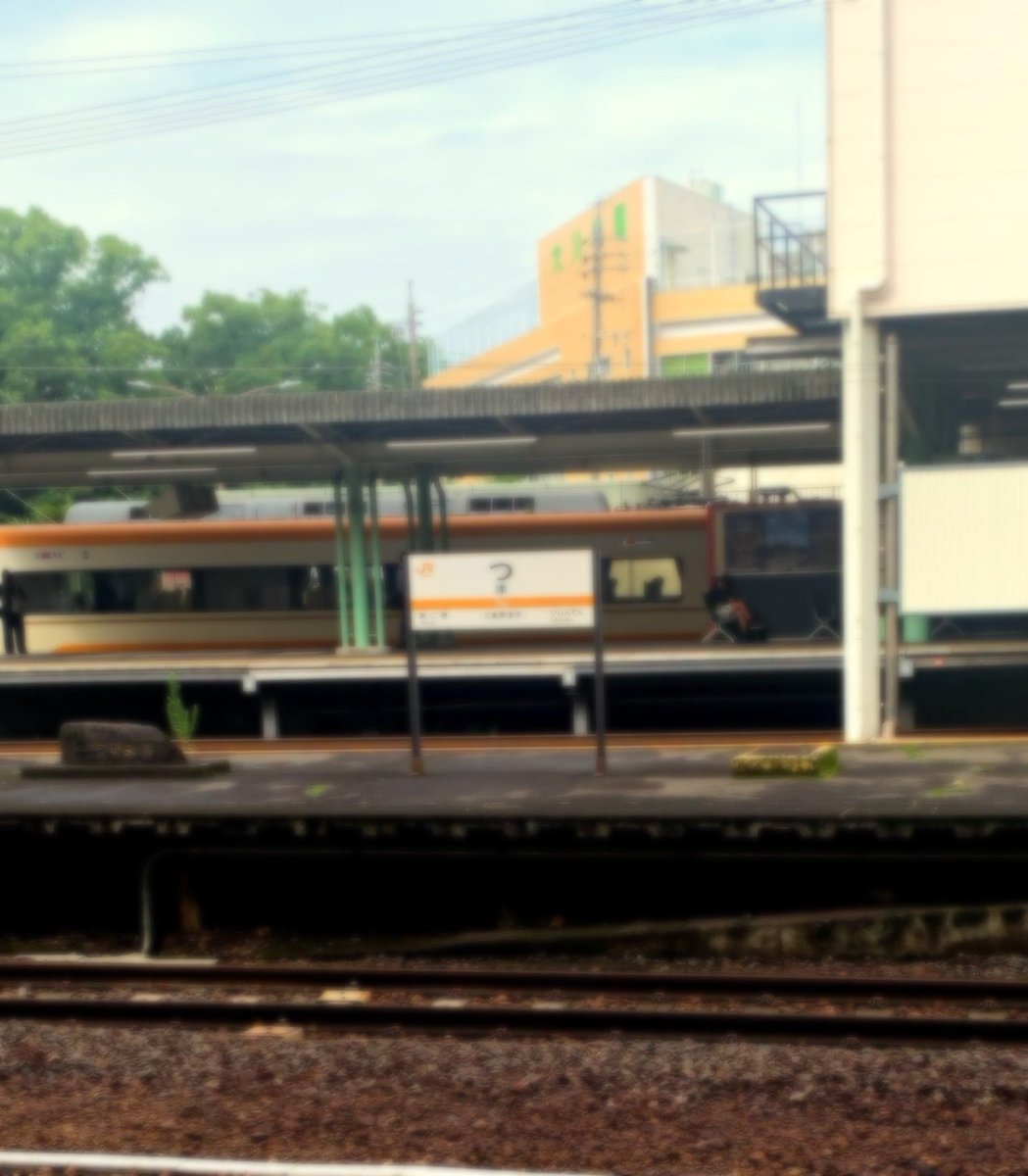 pppi_pi's tweet photo. 目が悪いから『津』の駅の看板が『？』に見えて「!?」ってなった https://t.co/lBFGuq4err