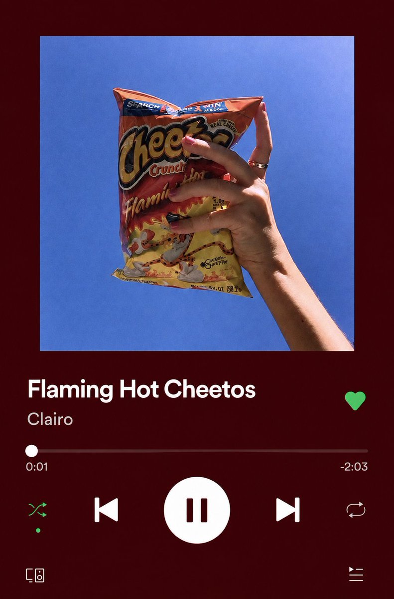 talkingtom33's tweet photo. Por algum motivo nessa foto eu to muito na vibe da música da clairo

Flaming hot cheetos – 2018 https://t.co/FFNeru38DQ