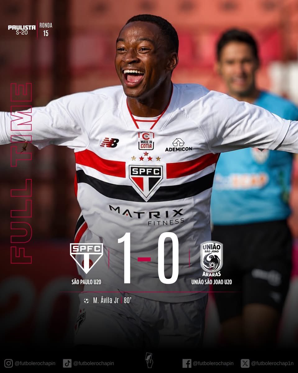 jocarloscom's tweet photo. 🚨LEGIONARIOS🚨

¡Llegó el primer gol de Marvin Ávila Jr en Brasil y fue un auténtico golazo! 🇬🇹🔥

El delantero guatemalteco marcó el único gol del partido para darle la victoria al São Paulo U20. ¡Qué manera de estrenarse como goleador! ⚽👏 https://t.co/xl4Nv8xd4q