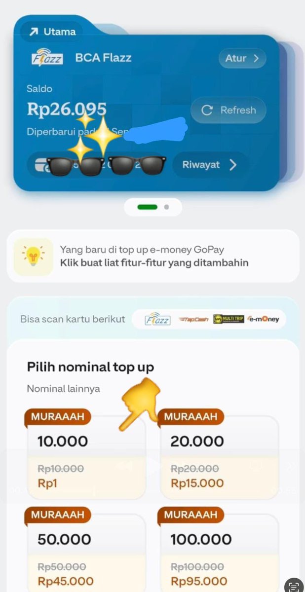 jermankuy5's tweet photo. Ketika saldo Flazz habis di saat genting, GoPay App literally jadi penyelamat! 😭 Rp1 dapet saldo Rp10 ribu? Gas banget! #FLAZZ1RUPIAH https://t.co/YHEuQ6NBe5