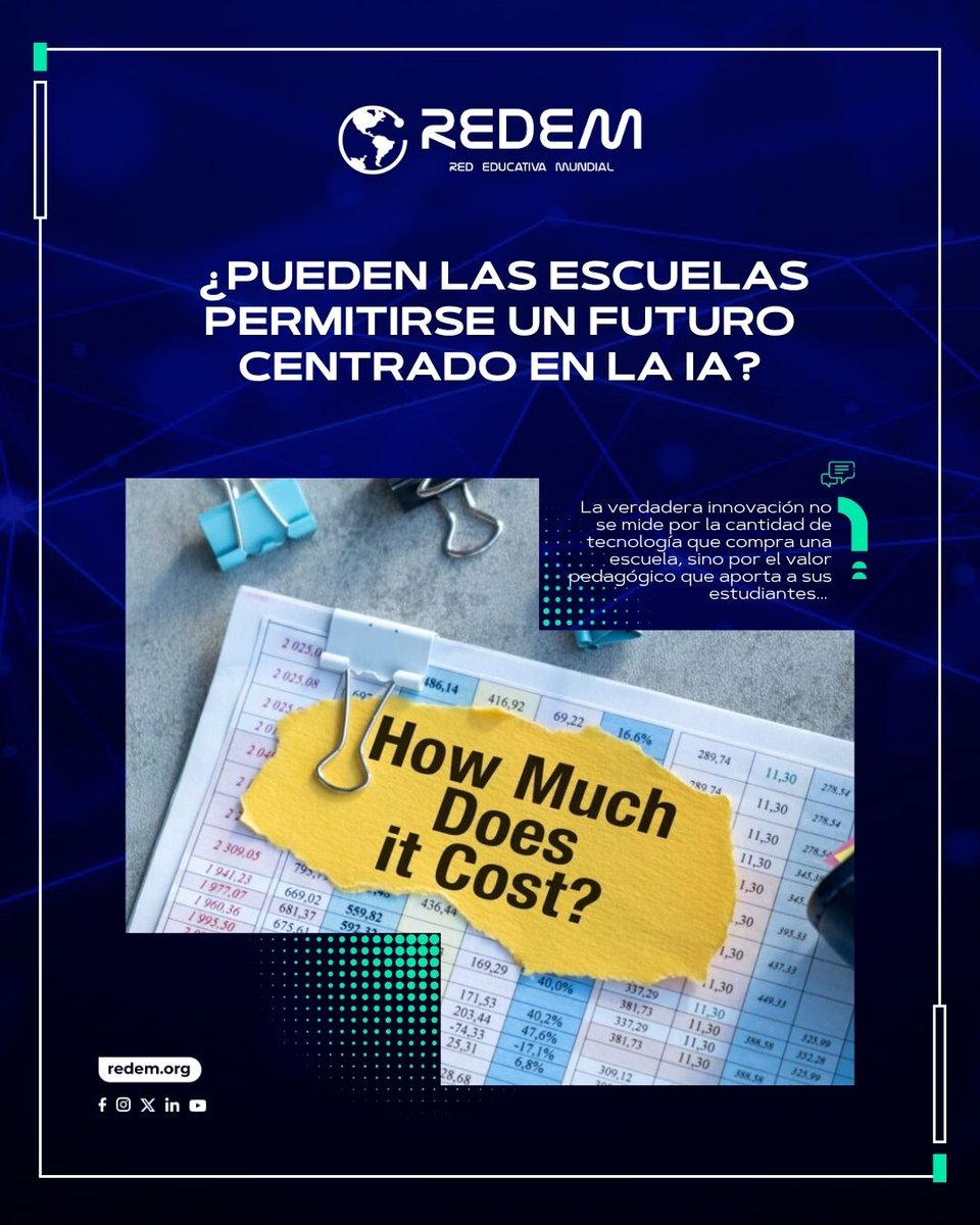 REDEM's tweet photo. Integrar la inteligencia artificial en el ámbito escolar exige equilibrar la inversión tecnológica con la capacitación docente para evitar que brechas presupuestarias comprometan la equidad educativa...
Conoce más aquí:👇
https://t.co/6Y0CDSPMK6 https://t.co/e6CPw8Vymb
