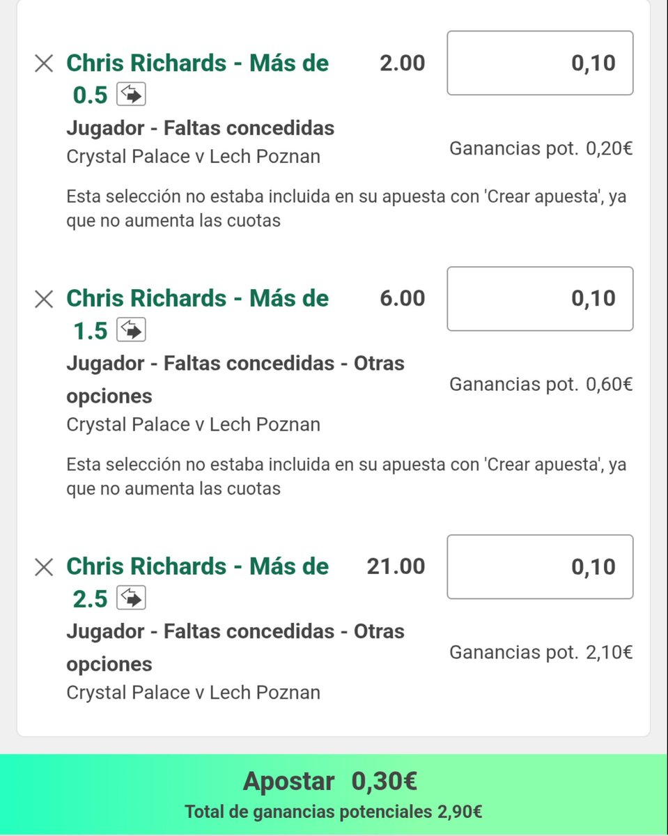 RetBet333's tweet photo. 👀 ESCALERA DE FALTAS PARA HOY

🇪🇺 Crystal Palace 🆚 Lech Poznań

🎯 Chris Richards — faltas cometidas

1+ falta ➜ @2.00
2+ faltas ➜ @6.00
3+ faltas ➜ @21.00 🤯

📊 Promedia 0.95 faltas por partido.
✅ 1+ en el 70% de sus últimos 10.

Además, Lech Poznań está recibiendo 14.18 https://t.co/fajC8aru6H