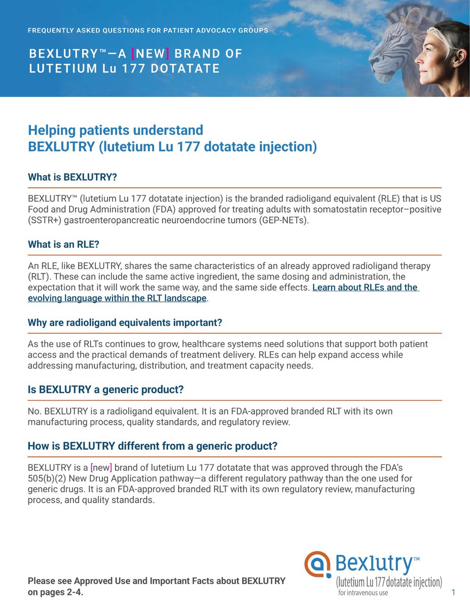 HealingNET1's tweet photo. 🦓We’d like to congratulate the entire Curium team on the approval of Bexlutry (Lutetium Lu 177)! This is another significant stride forward for those living with neuroendocrine cancer. 

👉If you have questions, we have shared their FAQ on this post. https://t.co/DTrPJQqnWf