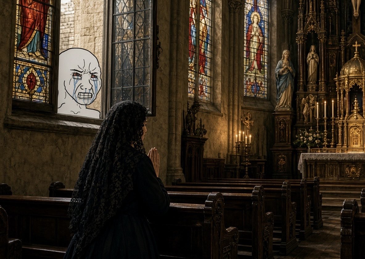 ChadTheBad's tweet photo. imagine not being Roman Catholic lol https://t.co/LtMiMaeJIy