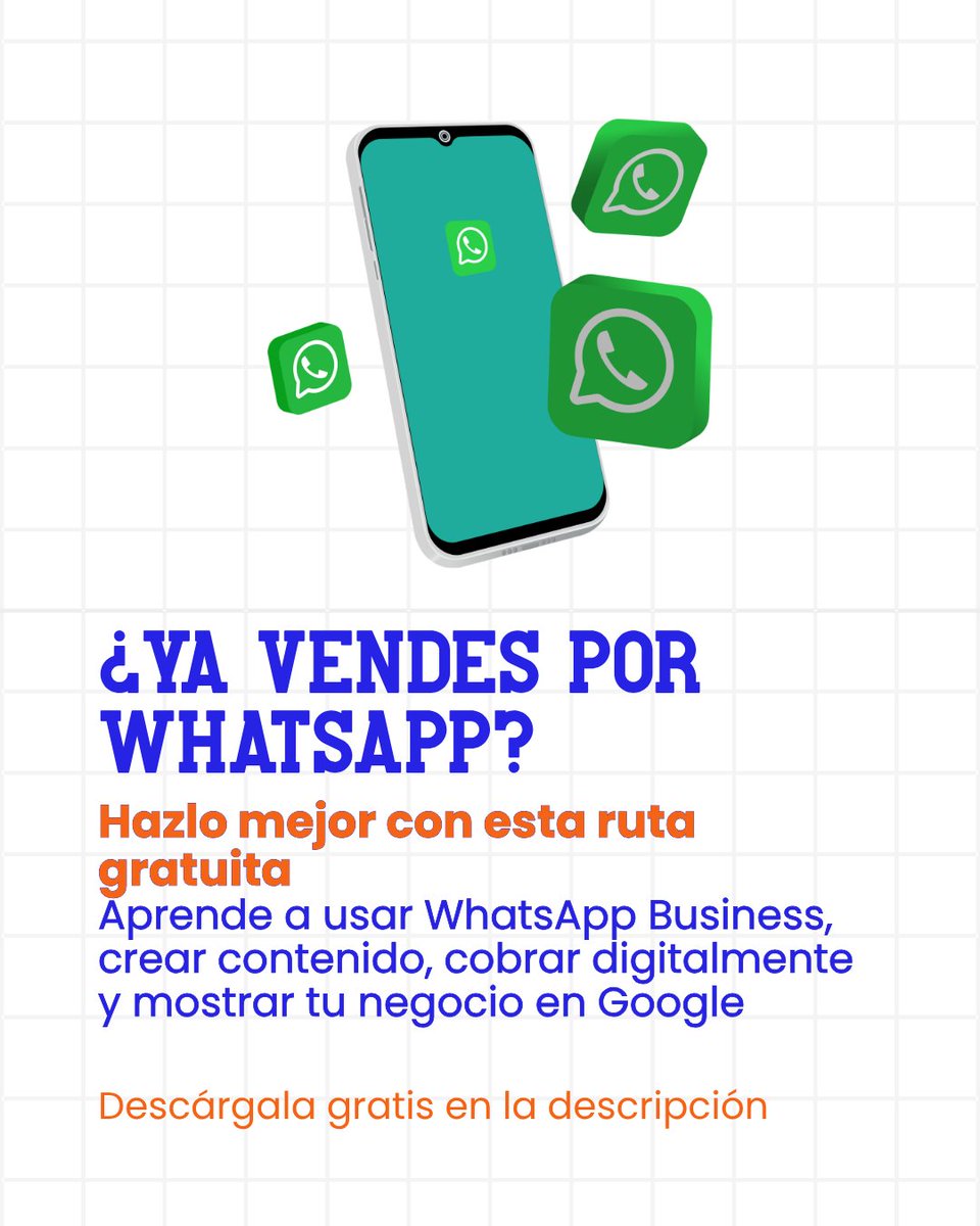 empresomos's tweet photo. ¿Ya vendes por WhatsApp? 📱
Descarga esta guía gratis y aprende a vender mejor con WhatsApp Business, contenido, pagos digitales y Google.

📥 Guía aquí: https://t.co/1p1dEbEV6h https://t.co/CFm075s2Wg