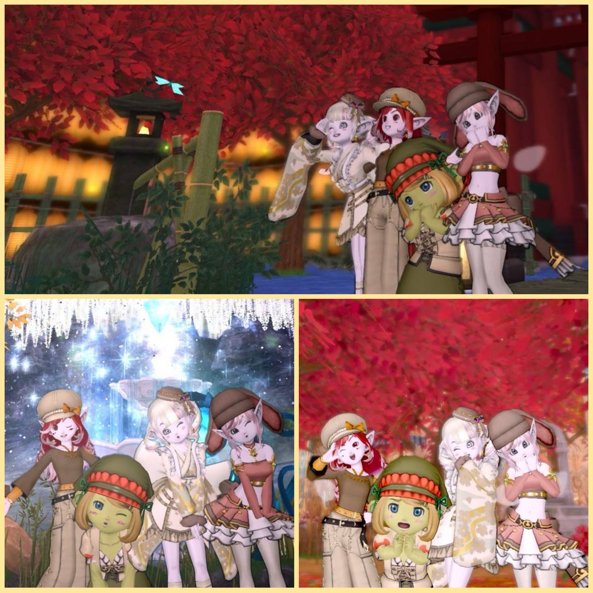 eruru_dq10's tweet photo. 秋の訪れを感じさせるパシャスポット作りました🍁
早速、沢山の友達が遊びに来てくれて嬉しい😊😊
秋ドレアの緑、茶色系の落ち着いた色に紅葉の赤がマッチしてるねえ🧐

ぜひ遊びに来てね〜✨ https://t.co/fYFnAzEaqV