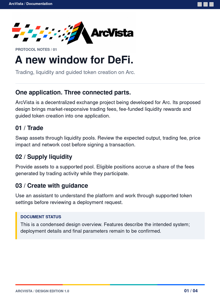 ArcVistaApp's tweet photo. A little more details on ArcVista

How fees adjust, how LP rewards add up, and where the token and assistants fit in. It’s all below, with the remaining details to come before launch.