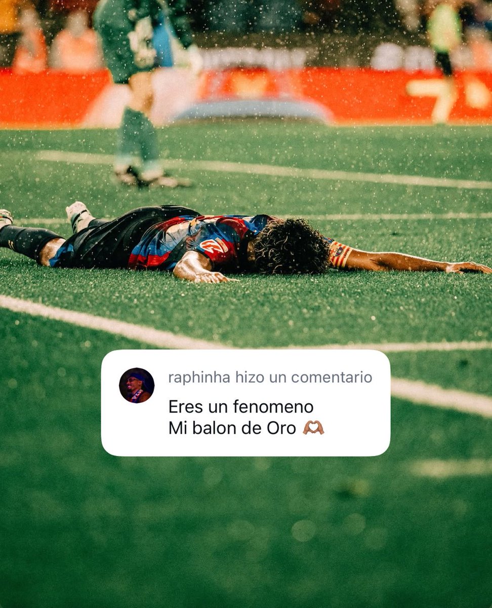 MesBlaugrana's tweet photo. 📲🌕 RAPHINHA DANS LES COMMENTAIRES DU POST INSTAGRAM DE LAMINE YAMAL :

« TU ES UN PHÉNOMÈNE, MON BALLON D’OR » 🥹 https://t.co/2BDshRQYsn