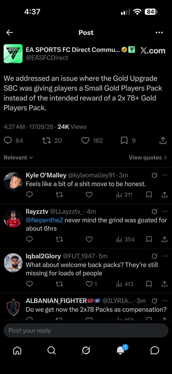 Reywho01's tweet photo. @fut_speculator @EASFCDirect Are you sure Already making mistakes before the game is out 🤣🤣 https://t.co/0IAjtzchlo