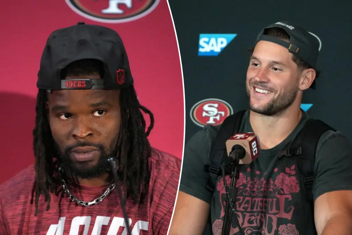 nypost's tweet photo. 'My favorite teammate': 49ers' Nick Bosa rekindles bromance after short hiatus https://t.co/53LlXzRdVF https://t.co/TGbwUG6yfR