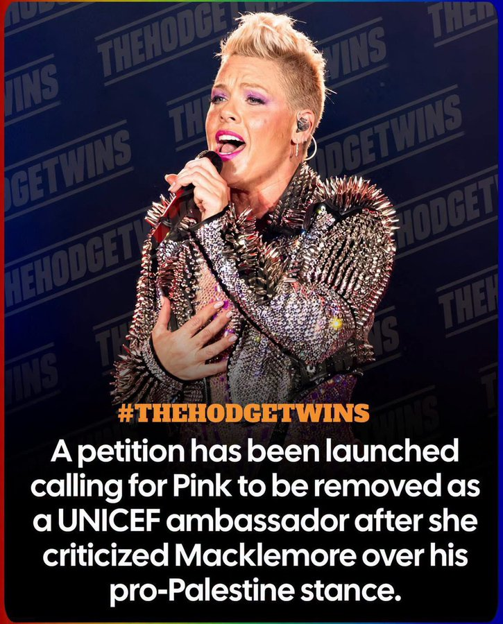 BladeoftheS's tweet photo. How the hell is Pink an ambassador for UNICEF still?

She is screaming to keep the children being killed.

This is disgraceful UNICEF sort it out. https://t.co/lkZlqt8Cmr