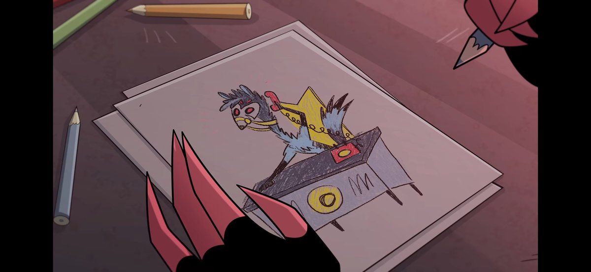 VeryRichCookie's tweet photo. Some funny shots i saw in the new trailer of Helluva Boss season 3 part 1.   Blitzø with the horse pointer and the horse drawing of Stolas. 😂
#HelluvaBoss‌ #Stolas https://t.co/WhB6lZkw54