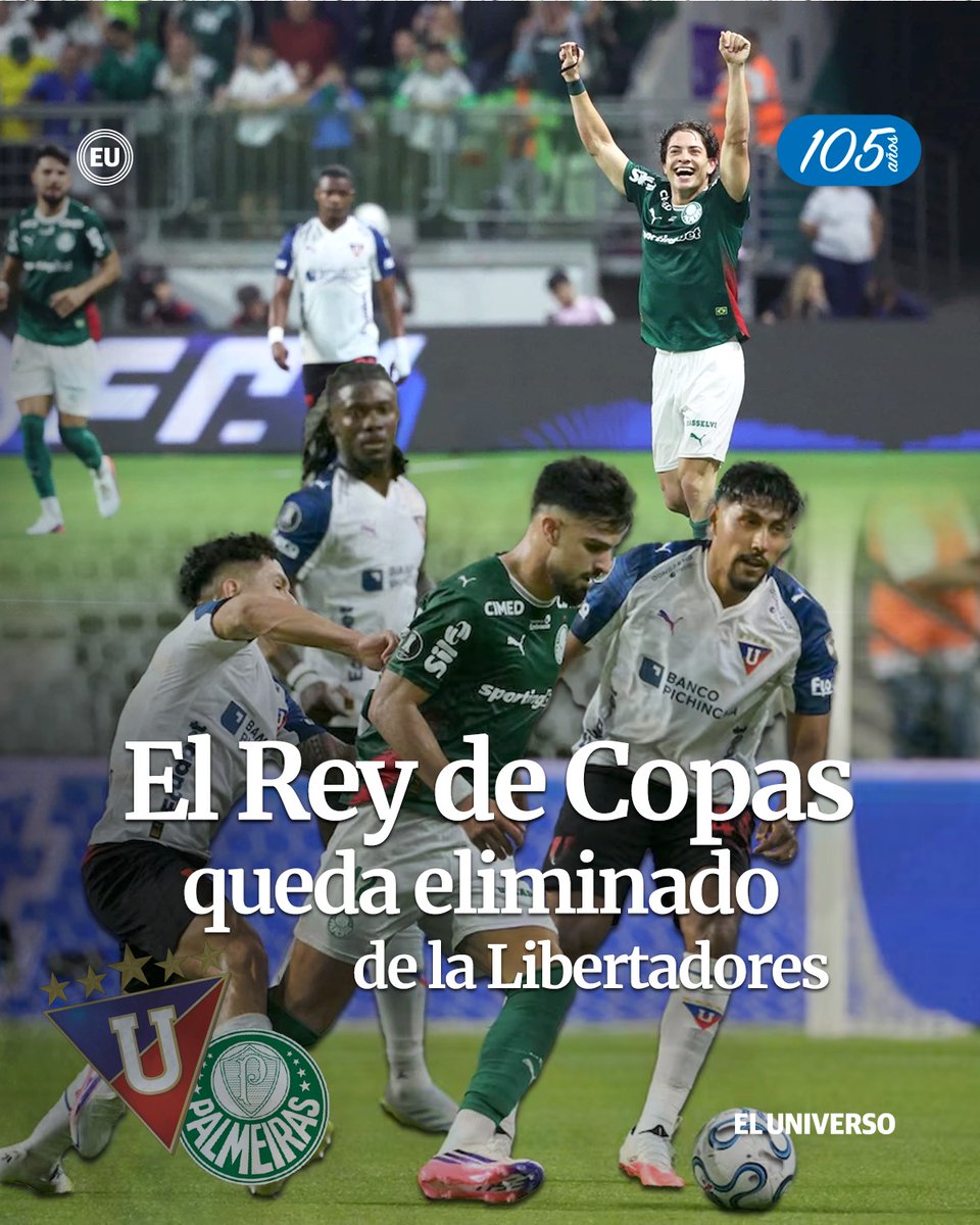 eluniversocom's tweet photo. Liga de Quito quedó eliminada de la Copa Libertadores tras caer 4-3 en la tanda de penales ante Palmeiras, luego de haber obtenido un empate 3-3 en el marcador global.

Lee la nota completa en el enlace de nuestra bío.

#Deportes #Noticias #ElUniverso https://t.co/V0malR6NCr